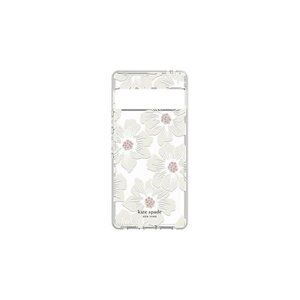 Kate Spade New York Defensive Hardshell Case for Pixel 6 -Hollyhock Floral Clear